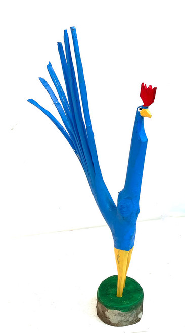 BLUE TREE LIMB ROOSTER (24) by Minnie Adkins