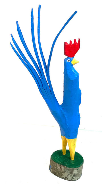 BLUE TREE LIMB ROOSTER (28) by Minnie Adkins