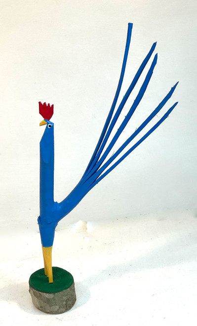 BLUE TREE LIMB ROOSTER. (29) by Minnie Adkins