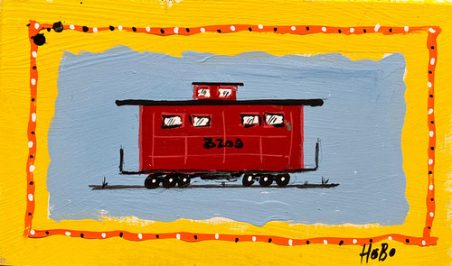 CABOOSE PAINTING - (4) - by HOBO BOB