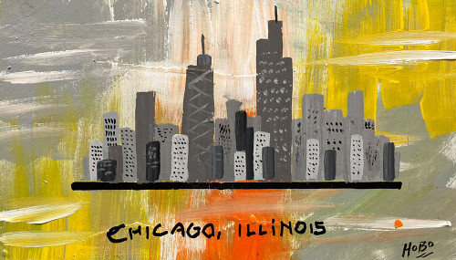 CHICAGO SKYLINE --  (18) by HOBO BOB