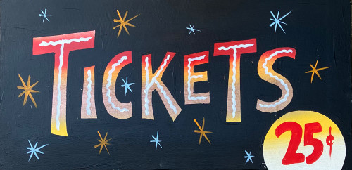 TICKETS Wooden IGN - 12 x 24"