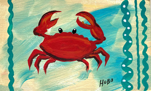 CRAB PAINTING -- (42) --by HOBO BOB