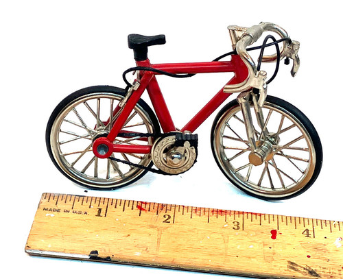The CUTEST - 4" long  mini red BIKE  MODEL