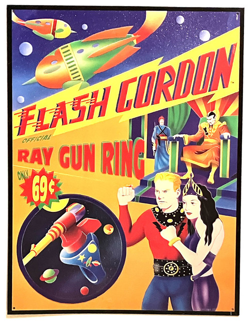 VINTAGE FLASH GORDON TIN SIGN - NOT a Reproduction