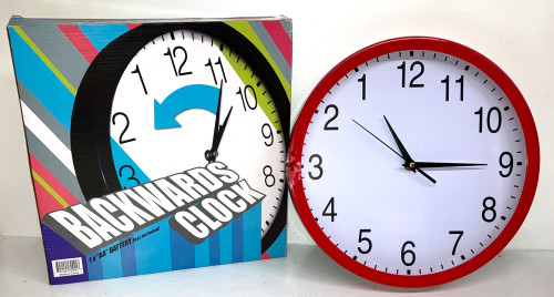 BACKWARDS CLOCK -- FACTORY NEW in BOX -