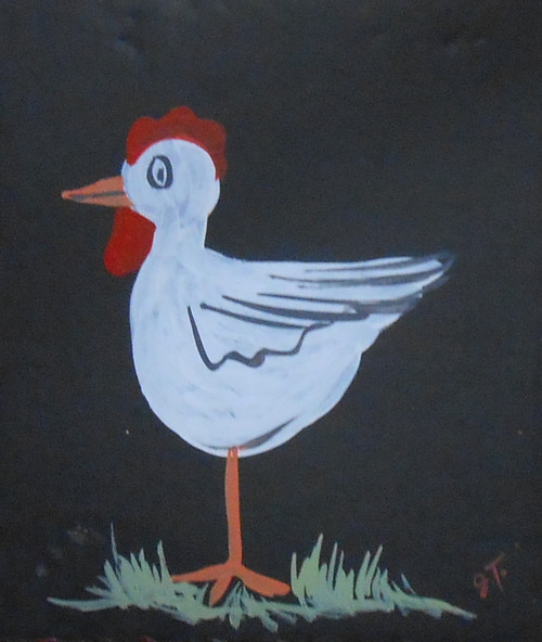 ROOSTER PAINTING BY JOHN TAYLOR