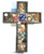 Heavy Wood CROSS covered w/ Jewelry, etc