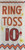 RING TOSS - 10¢ - Old Time Carnival Sign by George Borum