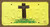 CROSS PAINTED LICENSE PLATE by John Taylor