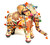 ELEPHANT - EMBROIDERED COTTON - (1950's--?) Rajhastani artist - Was $250---Now $125