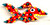 RED FISH CUTOUT by BEBO. (#9)