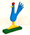 BLUE ROOSTER CARVING (10) by Minnie Adkins