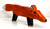 BIG  RED FOX CARVING -- 17" long - by Joann Butts.