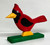 RED BIRD CARDINAL - 10" long. by Minnie Adkins. -  (#10)