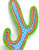 CACTUS - WOOD CUT-OUT - Very Colorful