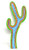 CACTUS - WOOD CUT-OUT - Very Colorful