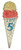 ICE CREAM CONE CUTOUT --Antiqued to Look Old -- Free Shipping