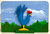 3-D BLUE ROOSTER CARVING on DISPLAY  (#51)  by Minnie & George