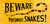 BEWARE POISONOUS SNAKES - 12" x 24' Wood - by Borum