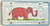 ELEPHANT LICENSE PLATE (3) by John Taylor