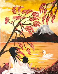 Mother - Daughter - Swan - by Nina O'Reilly - WAS $150.ºº