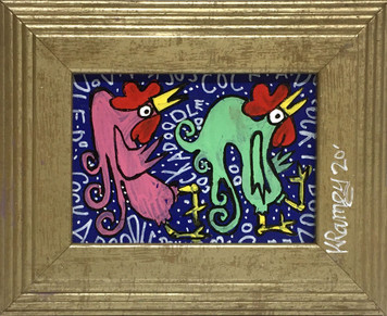 TWO PARTY BIRDS - Framed - by Kip Ramey