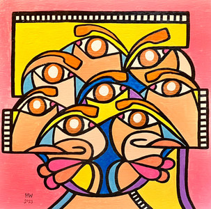 HANNA WRIGHT - #8 - ABSTRACT FIGURE - RAW ART BRUT - OUTSIDER ART