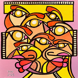 HANNA WRIGHT - #9 - ABSTRACT FIGURE - RAW ART BRUT - OUTSIDER ART