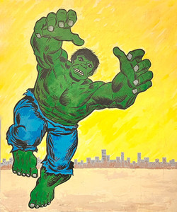 The INCREDIBLE HULK PAINTING (NOT a  POSTER)
