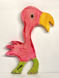 FLAMINGO HEAVY WOOD CUTOUT by MOJO. (Mingo)