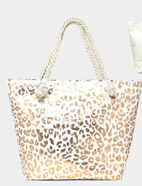 rose gold beach bag