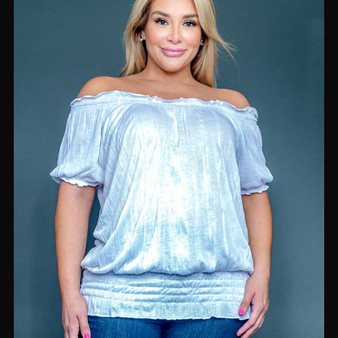 Plus Size Elegant White Off the Shoulder Blouse! Plus Size Elegant White Off the Shoulder Blouse!