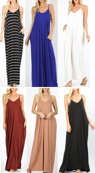 Run Way Womens Fashion Maxi Dresses with Adjustable Straps in Sizes Small to Plus 3X