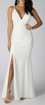 Sexy Womens Fashion Off White Dress