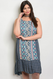 Womens Fashion Patch Work Dress! Fully Lined!