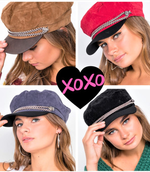 Womens Fashion Braided Cabby Hat!