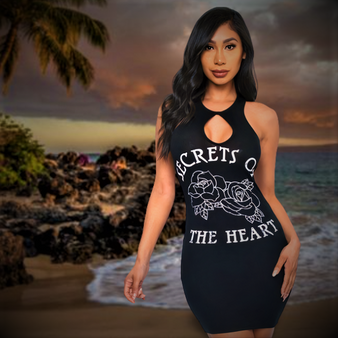 "Secrets of the Heart" Bodycon Dress