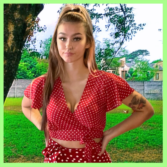 Red Polka Dot Crop top!