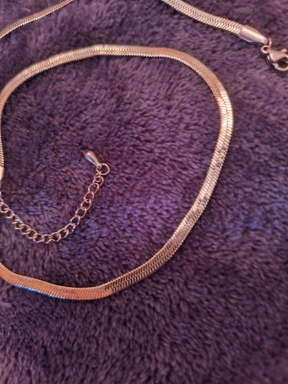 14k Gold plated snake necklace