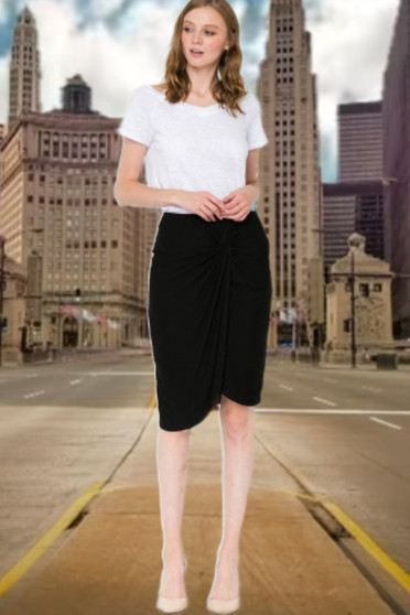 Womens Fashion Must Have Black Twist Skirt