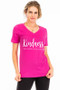 Womens Graphic Screen Printed Soft Washed V-Neck Women's Fit T-Shirt - Kindness is contagious
