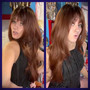 Lux long wavy Brown Copper Toned Wig!