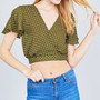 Olive Polka Dot Crop top!