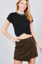 Womens Fashion Striped Trim Crop Top with a Twist!