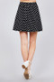 Womens Fashion Classic Polka Dot Skirt in Black & White with Tie Waist!