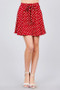 Womens Fashion Classic Polka Dot Skirt in Red & White with Tie Waist!