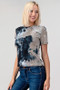 CREW NECK TIE DYE SHORT SLEEVE TOP