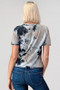 CREW NECK TIE DYE SHORT SLEEVE TOP