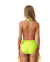 Womens Fashion Neon Yellow One Piece Swimsuit